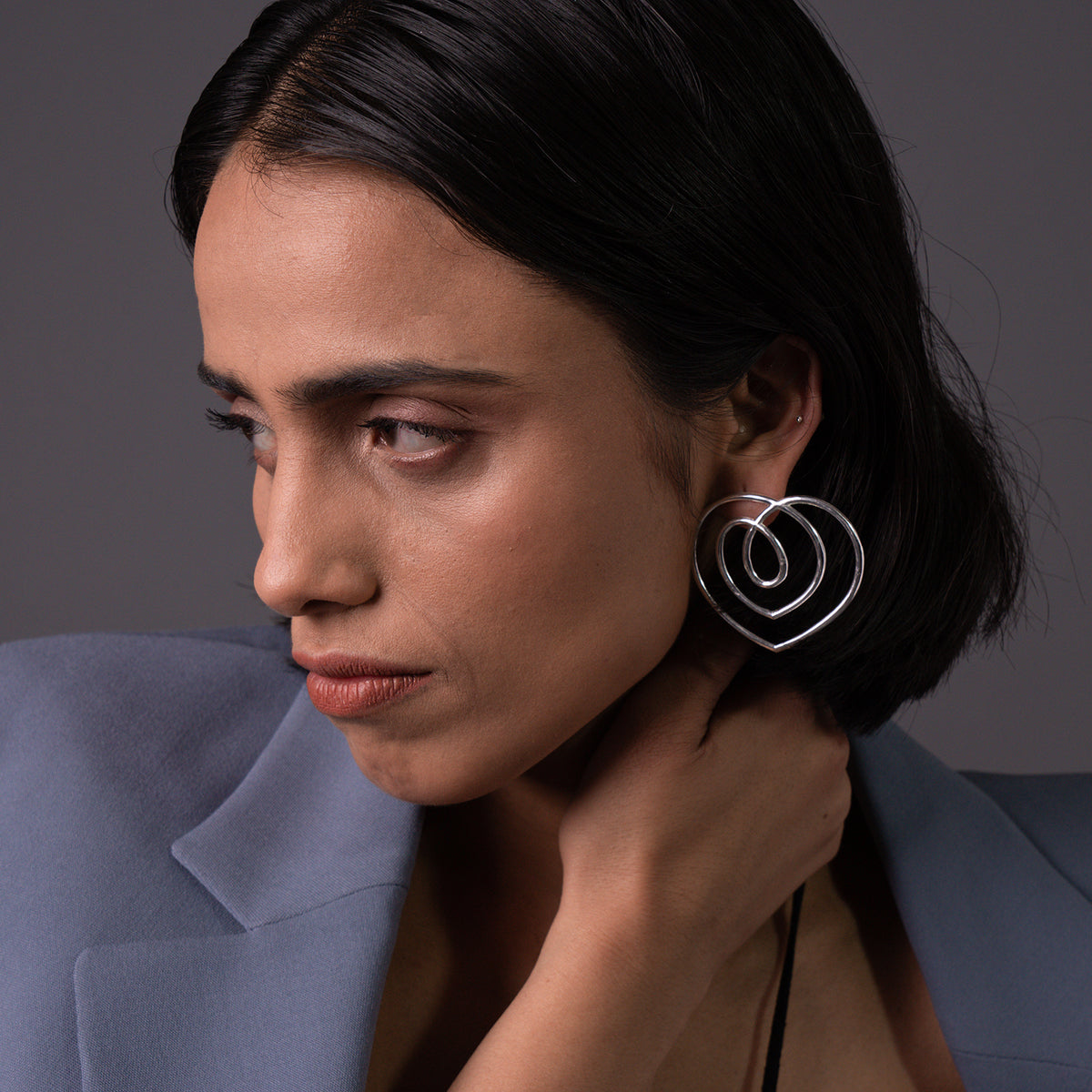 Beau Earrings - Silver Tone
