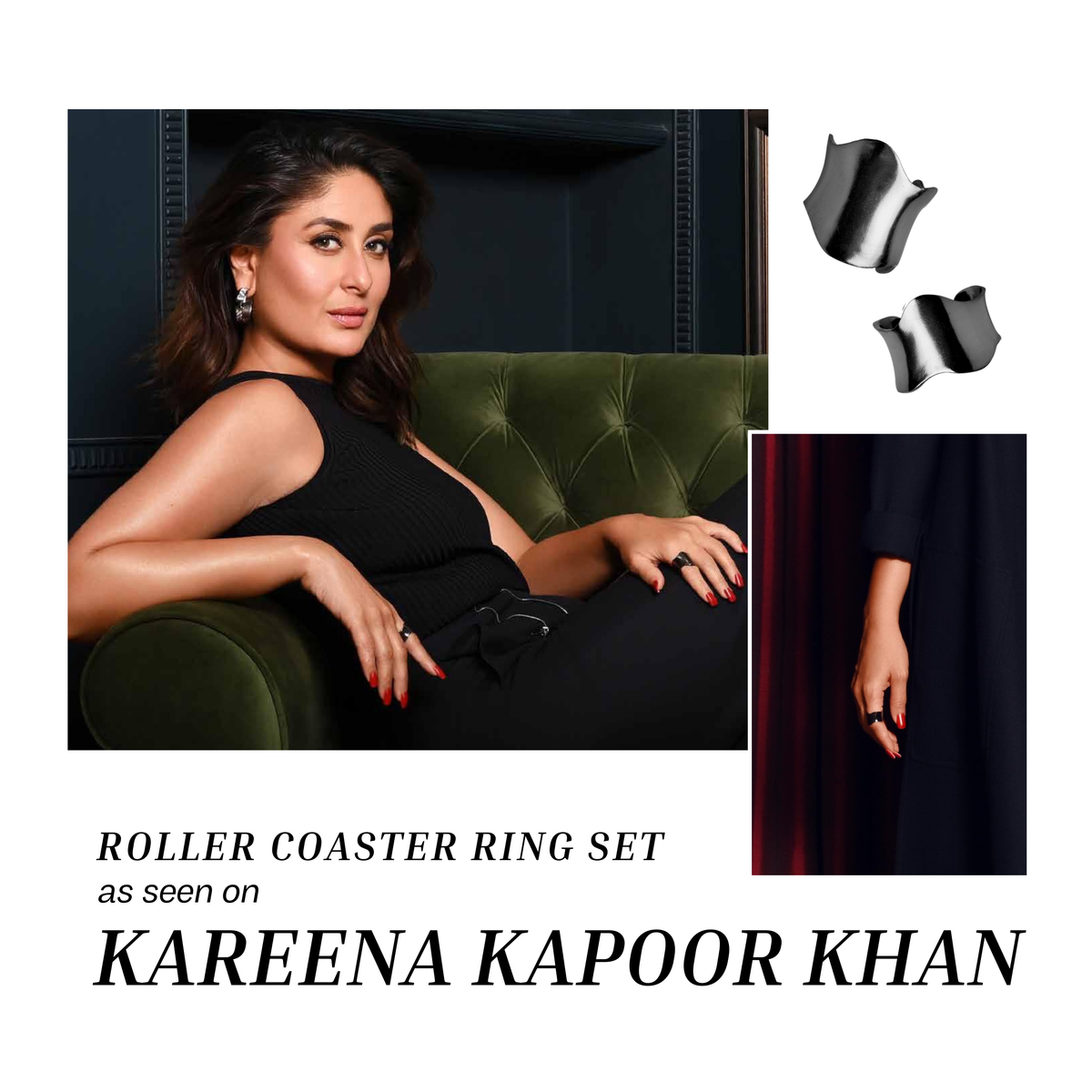 Kareena Kapoor Khan in Roller Coaster Ring Set