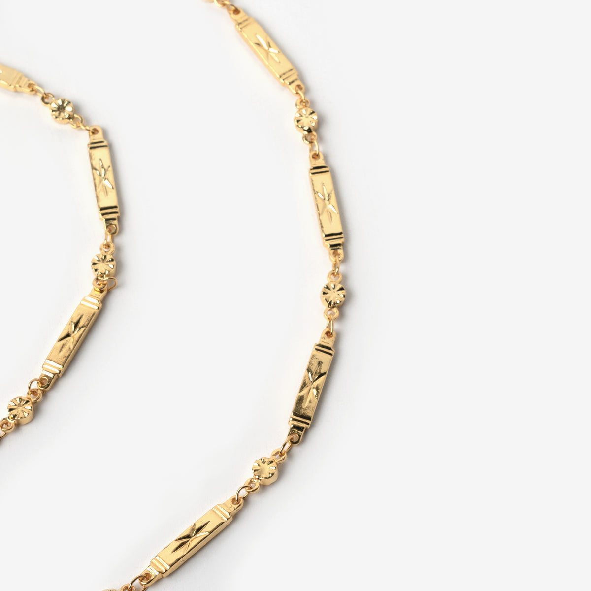 Celestial Link Necklace - Gold Tone