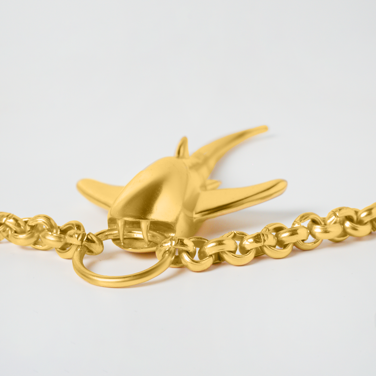 Shark Necklace - Gold Tone