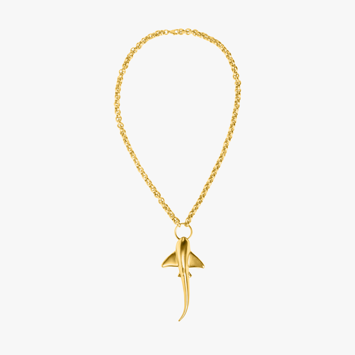 Shark Necklace - Gold Tone