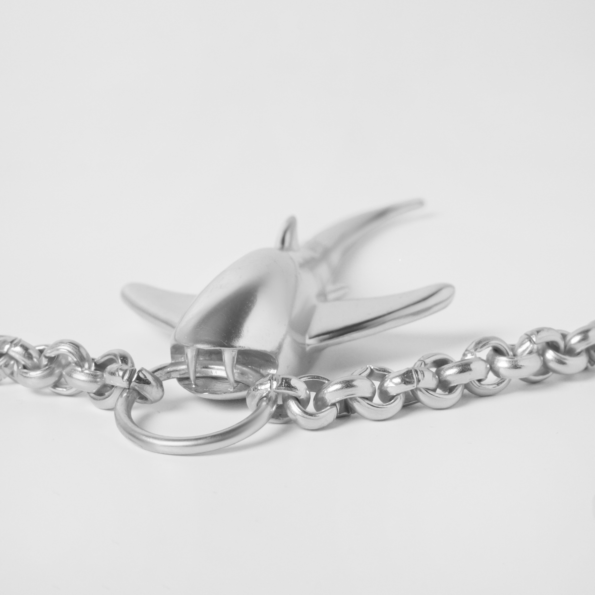 Shark Necklace - Silver Tone